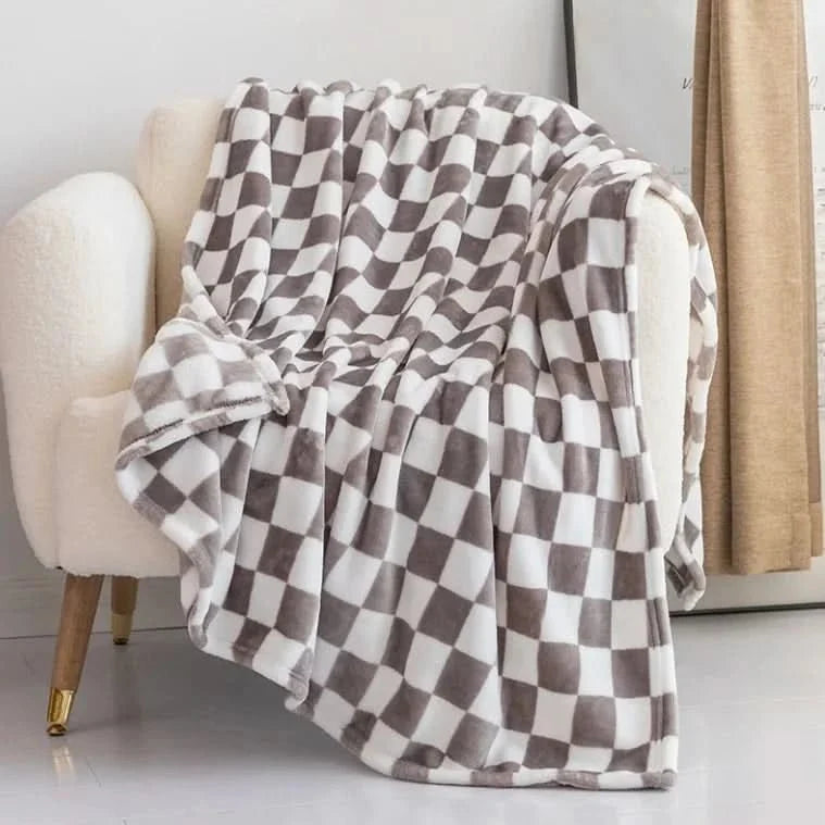 Plaid Flannel Fleece Blanket, Soft and Anti-Pilling