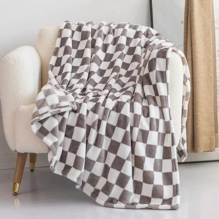 Plaid Flannel Fleece Blanket, Soft and Anti-Pilling