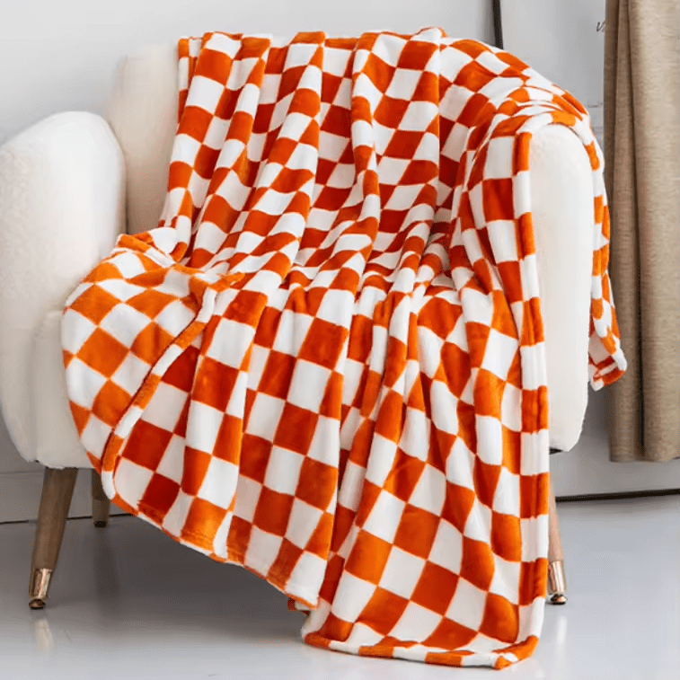 Plaid Flannel Fleece Blanket, Soft and Anti-Pilling