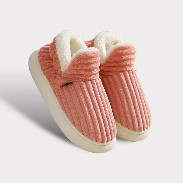 Soft Flannel Fleece Slippers with Non-Slip Soles