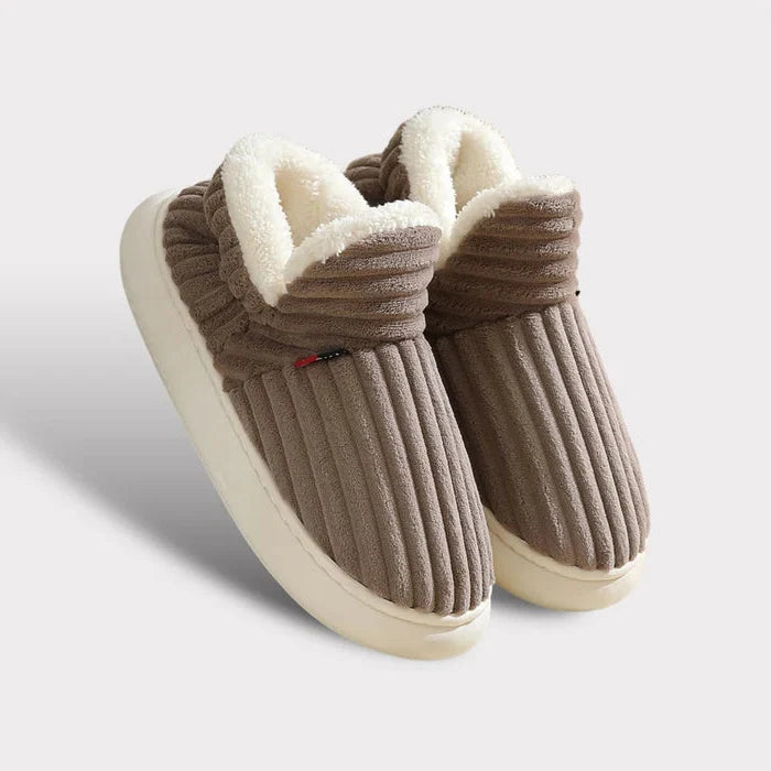 Soft Flannel Fleece Slippers with Non-Slip Soles