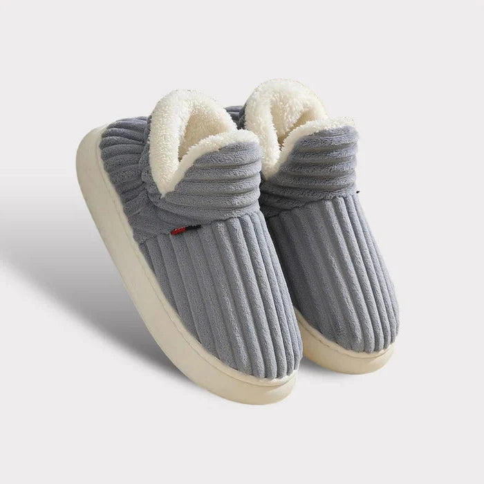 Soft Flannel Fleece Slippers with Non-Slip Soles