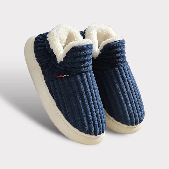 Soft Flannel Fleece Slippers with Non-Slip Soles