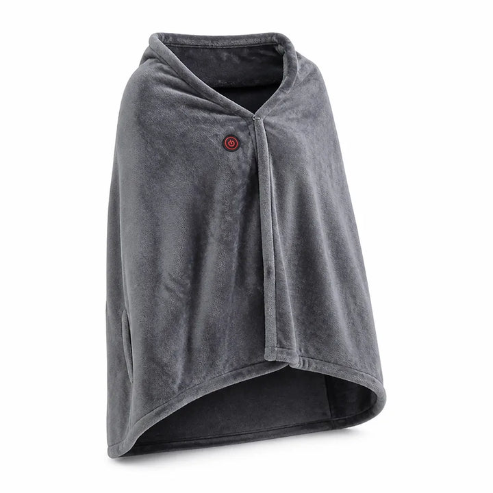 Plushley™ Heated Fleece Blanket Shawl with 3 Heat Settings