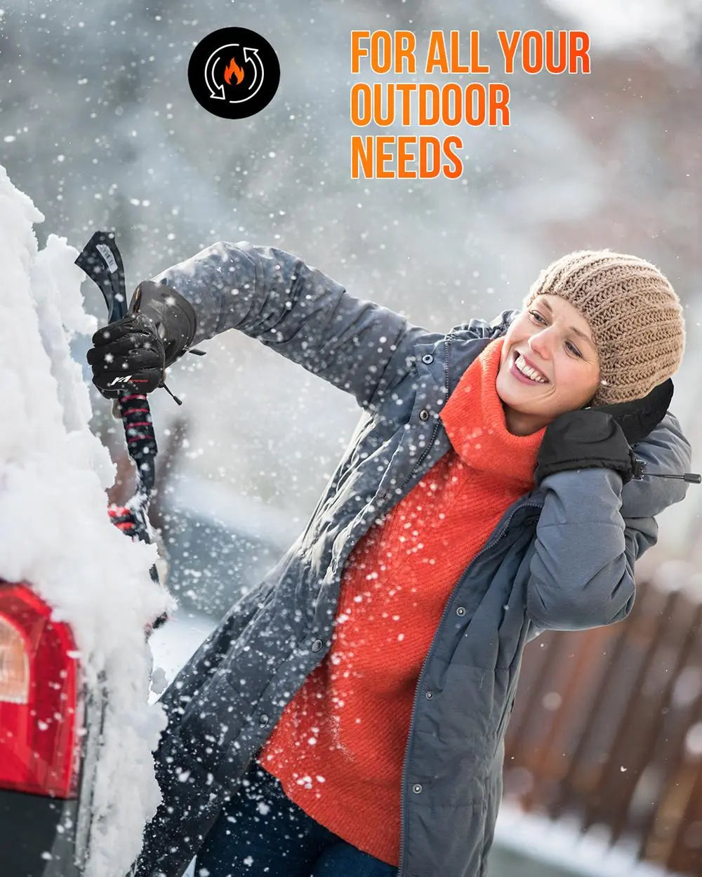 Plushley™ Waterproof Rechargeable Heated Ski Gloves