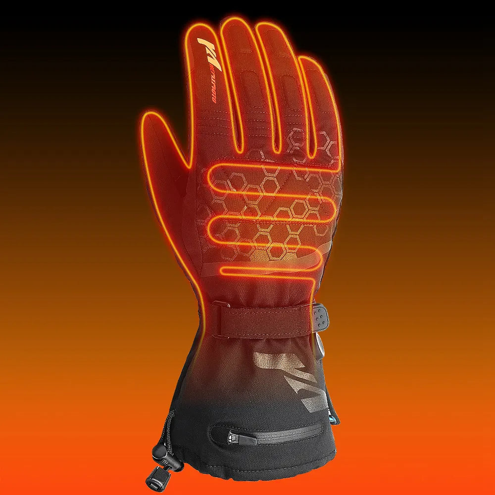 Plushley™ Waterproof Rechargeable Heated Ski Gloves
