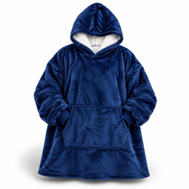 Ultra-Soft Oversized Sherpa Hoodie Blanket with Big Pocket