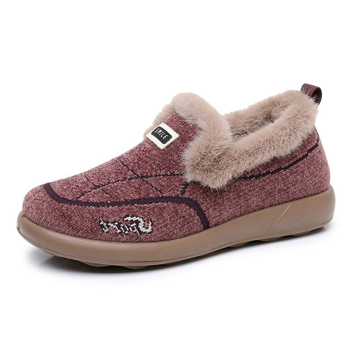 Fleece-Lined House Slippers with Breathable Textile Upper