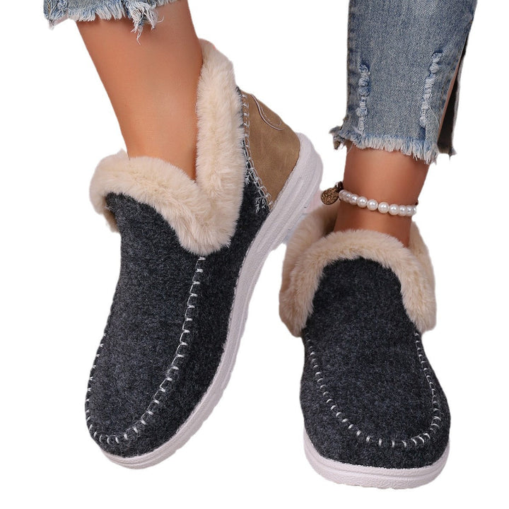 Cozy Fluffy-Lined Slippers with Non-Slip Rubber Sole