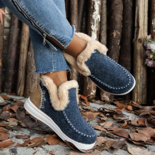 Cozy Fluffy-Lined Slippers with Non-Slip Rubber Sole