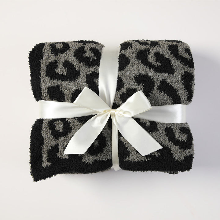 Luxury Leopard Print Throw