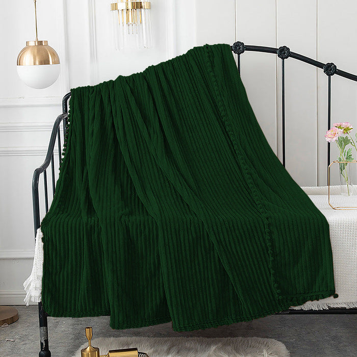 Plushley™ Ribbed Velvety Plush Throw With an Elegant Modern Look
