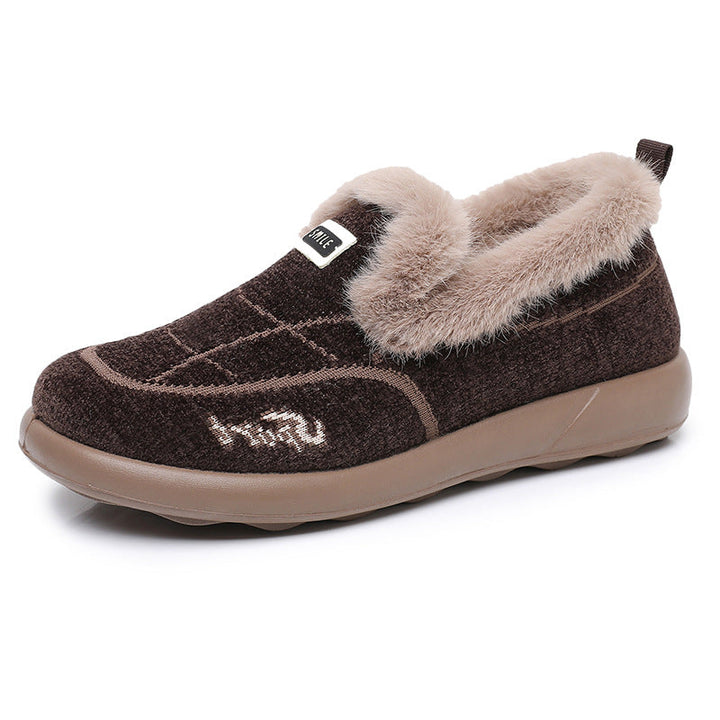 Fleece-Lined House Slippers with Breathable Textile Upper