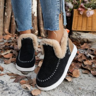 Cozy Fluffy-Lined Slippers with Non-Slip Rubber Sole