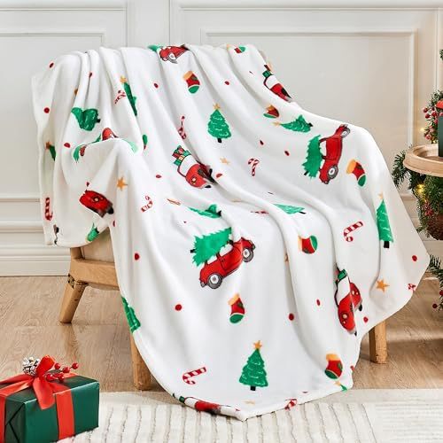 Flannel Christmas Blanket Soft Pink Christmas Blanket
