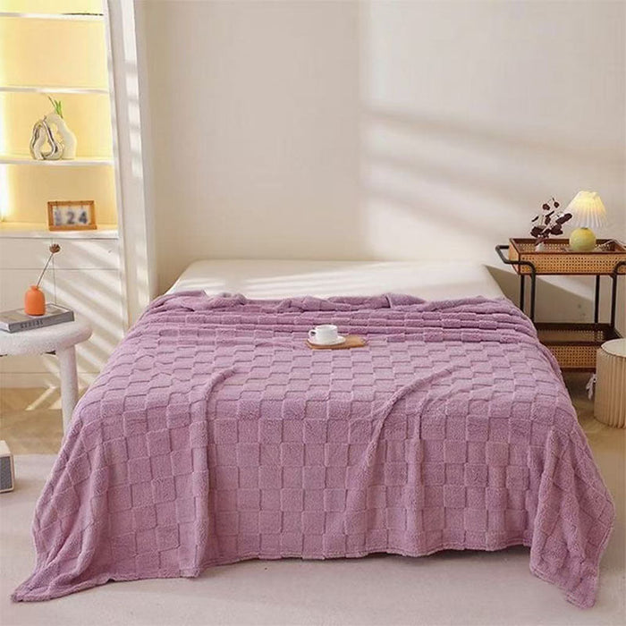 Plushley™ Honeycomb Throw Blanket, Soft Breathable and Quick-Drying