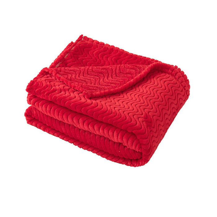 Plushley™ Soft Wave Texture Throw Blanket for Cozy Winter Evenings