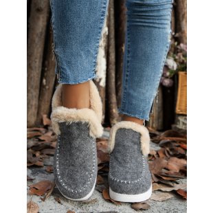 Cozy Fluffy-Lined Slippers with Non-Slip Rubber Sole