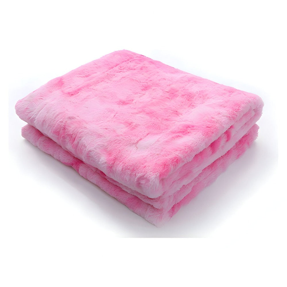 Soft Velour Winter Blanket – Warm Coral Fleece Blanket in Batik Style