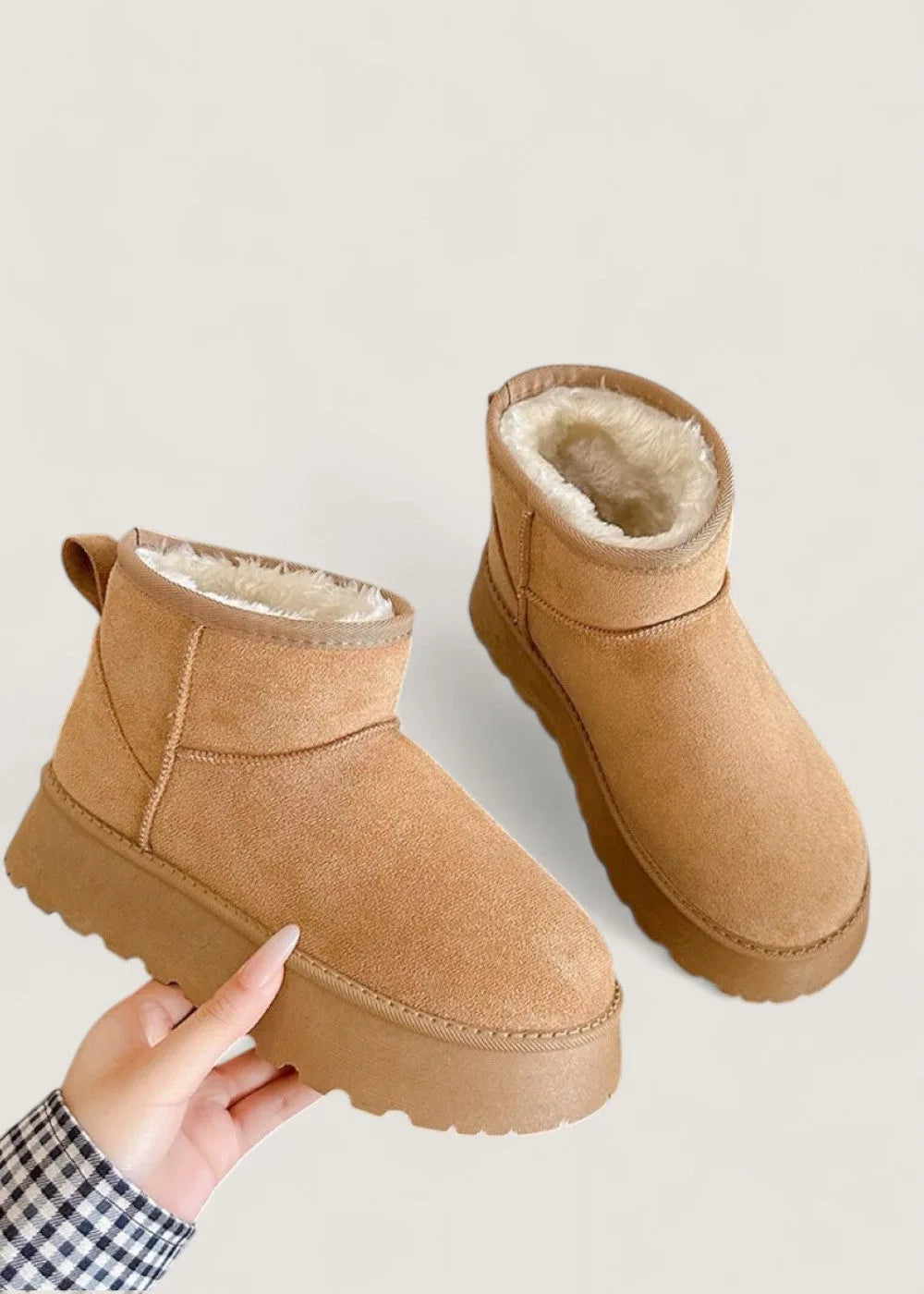 Unisex Lined Winter Boots with Non-Slip Sole