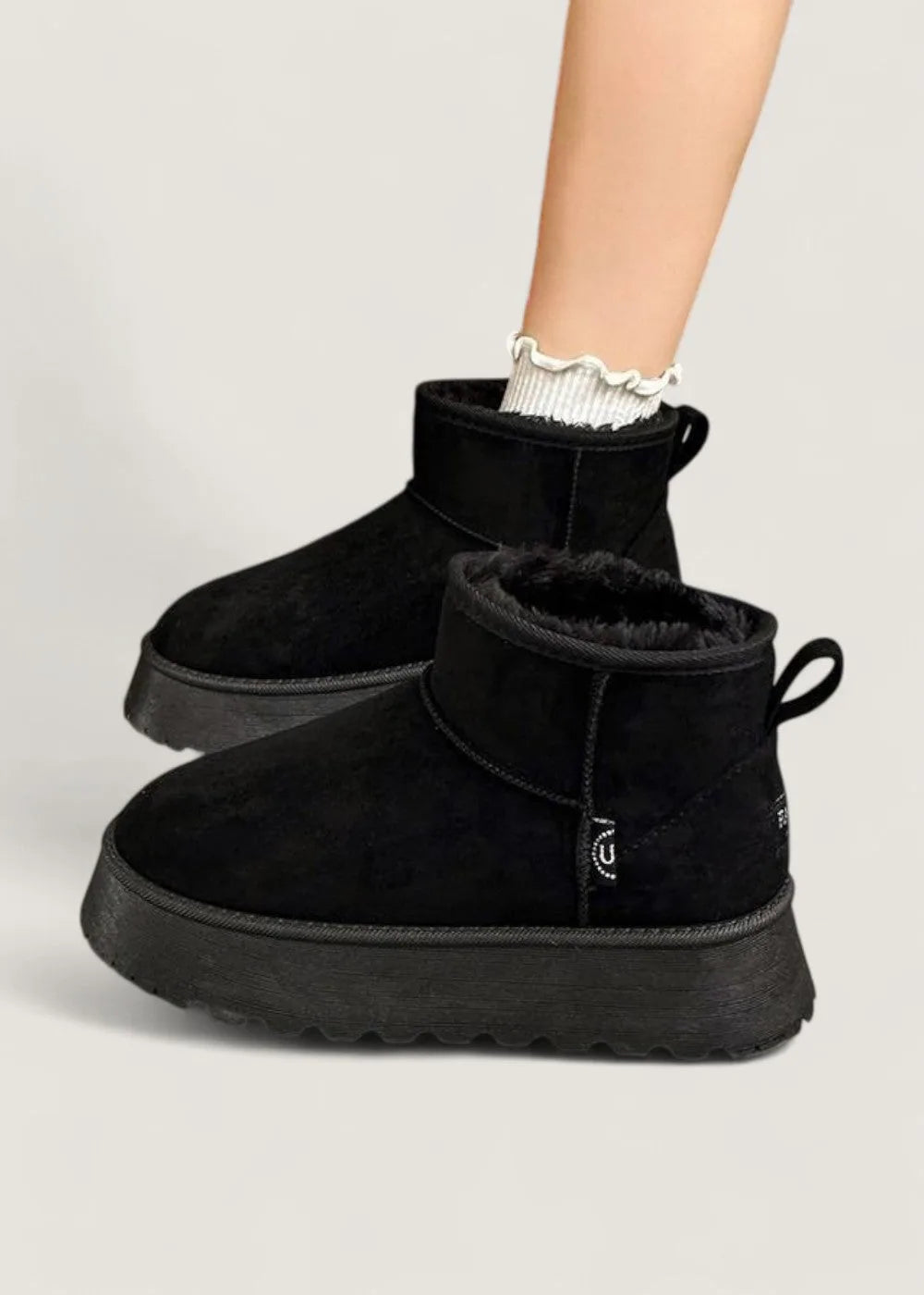 Unisex Lined Winter Boots with Non-Slip Sole