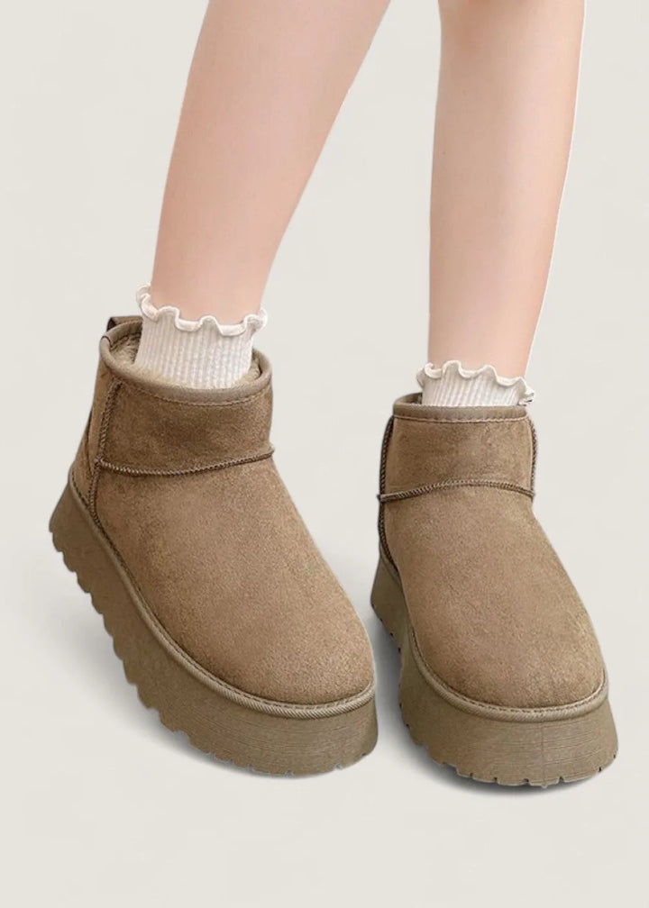 Unisex Lined Winter Boots with Non-Slip Sole