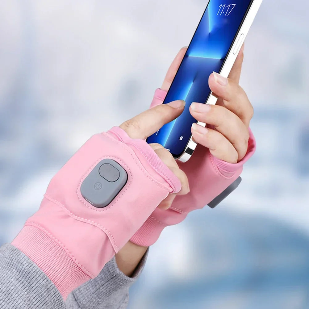 Plushley™ Rechargeable Heated Fingerless Gloves