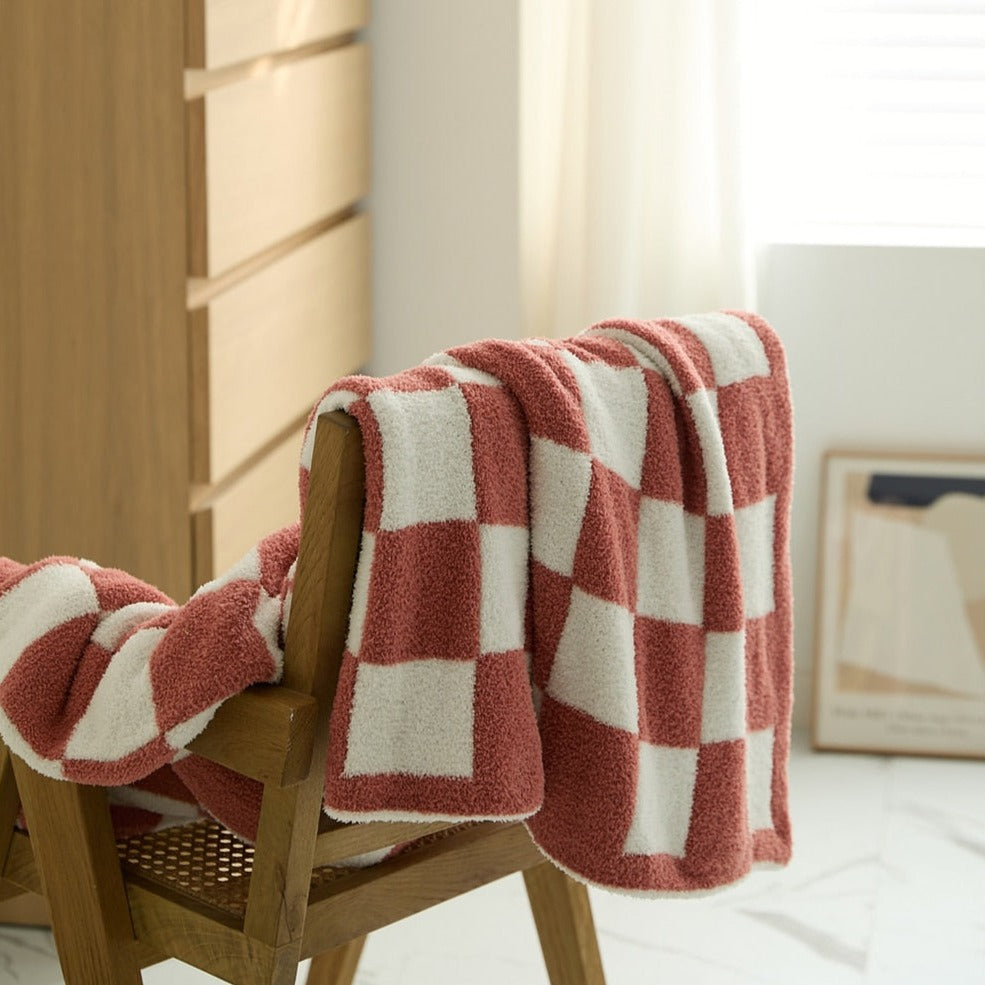 COLORFUL CHECKERBOARD THROW