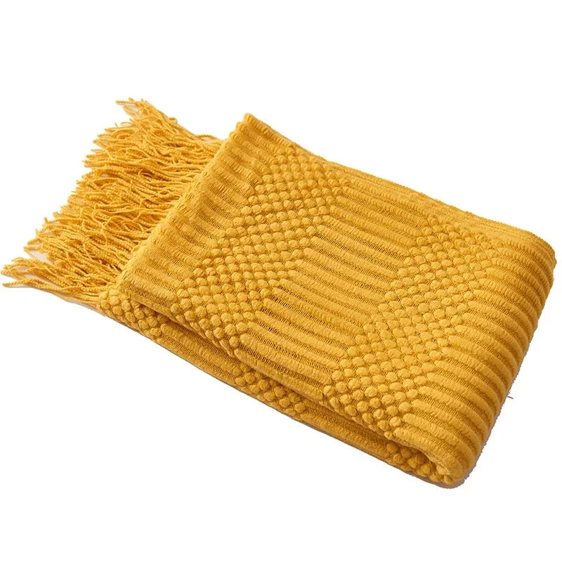 Nordic Style Thick Knitted Blanket