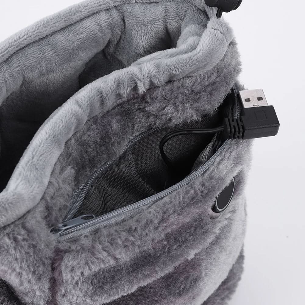 Plushley™ USB Heated Plush Slippers for Warm, Cozy Feet at Home
