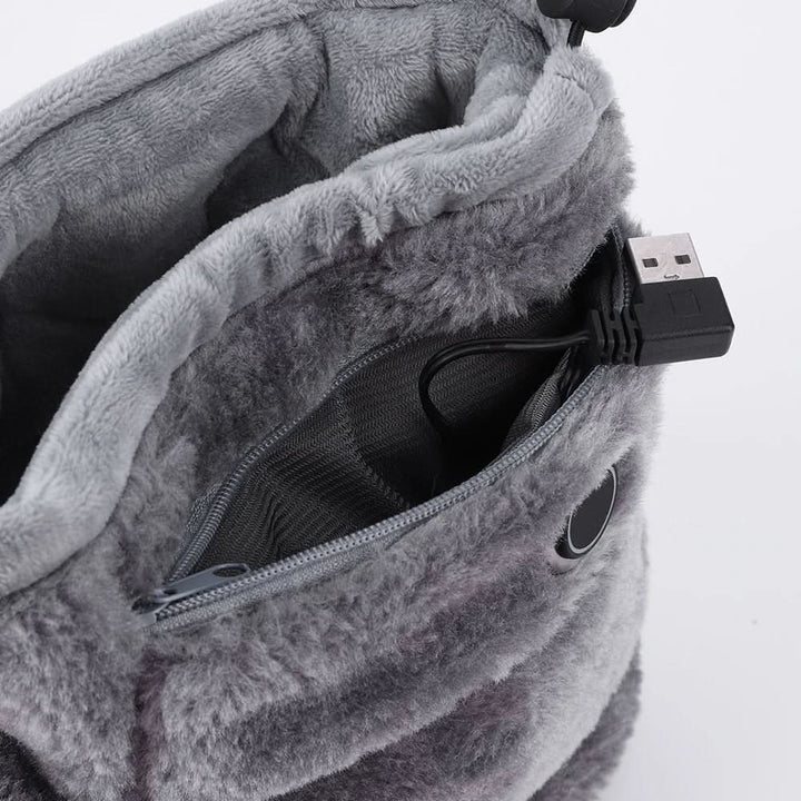 Plushley™ USB Heated Plush Slippers for Warm, Cozy Feet at Home