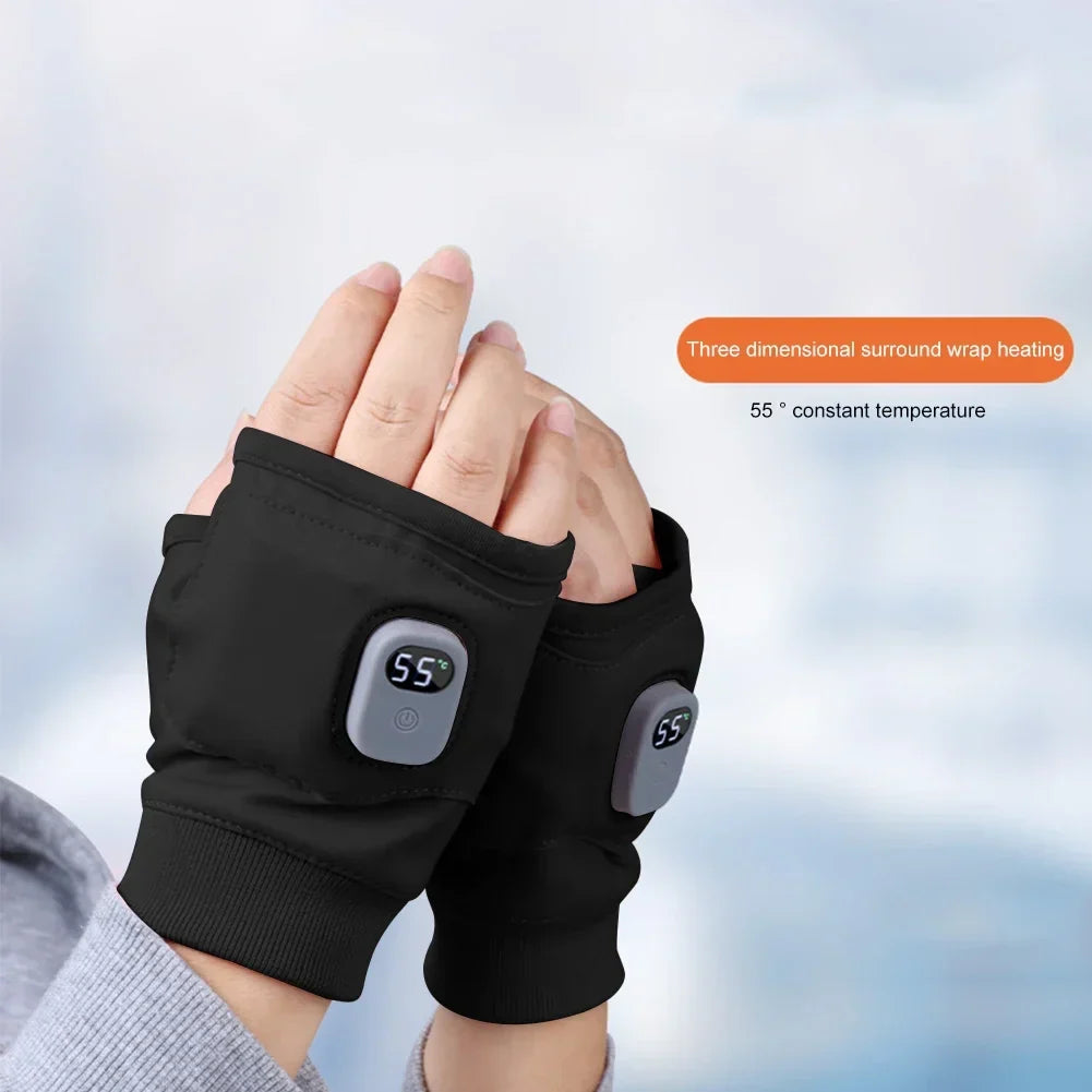 Plushley™ Rechargeable Heated Fingerless Gloves