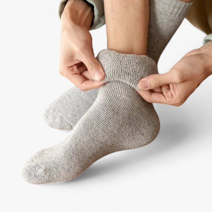Plushley™ Thermal Wool &amp; Cashmere Socks, 3 Pairs – Fleece Loop Warmth