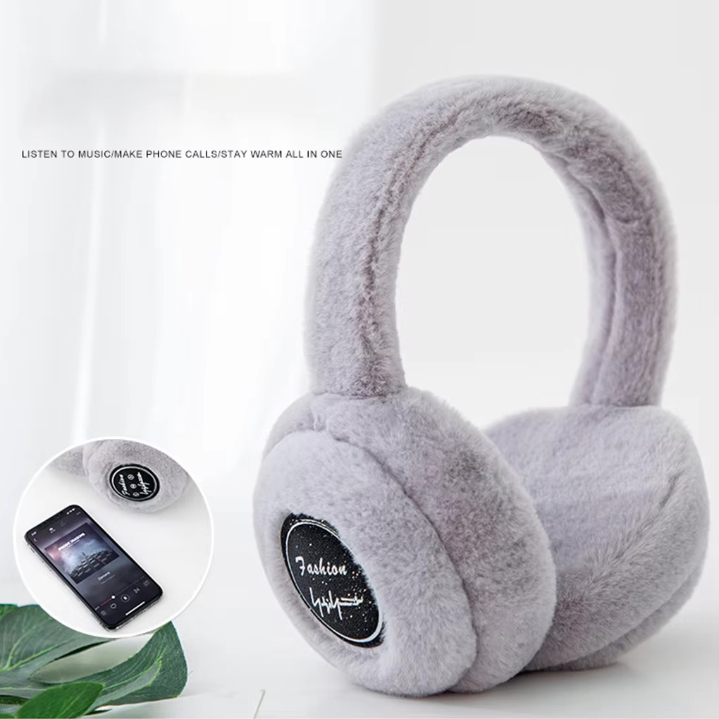 Wireless Plush Earmuff Headphones with Bluetooth 5.2