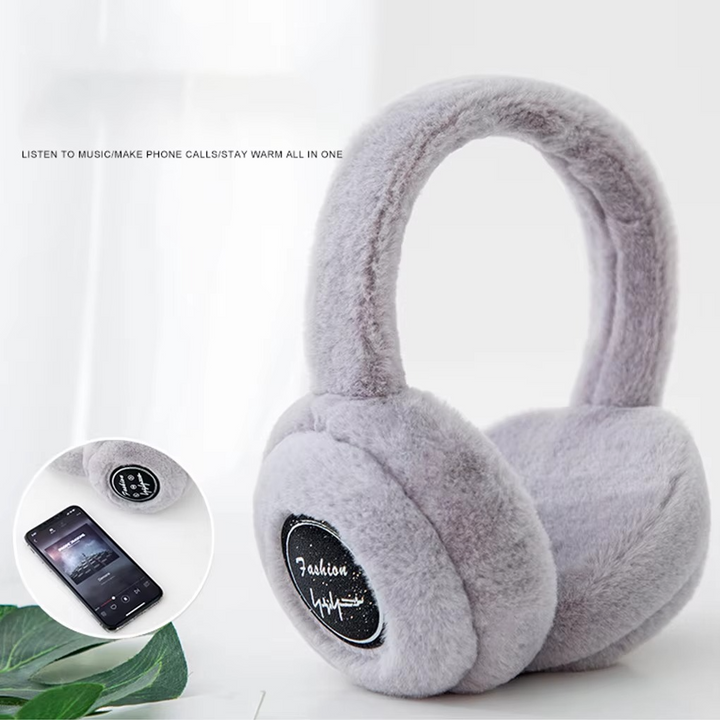 Wireless Plush Earmuff Headphones with Bluetooth 5.2