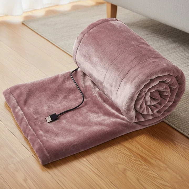Plushley™ Portable USB Heated Blanket with 3 Heat Settings