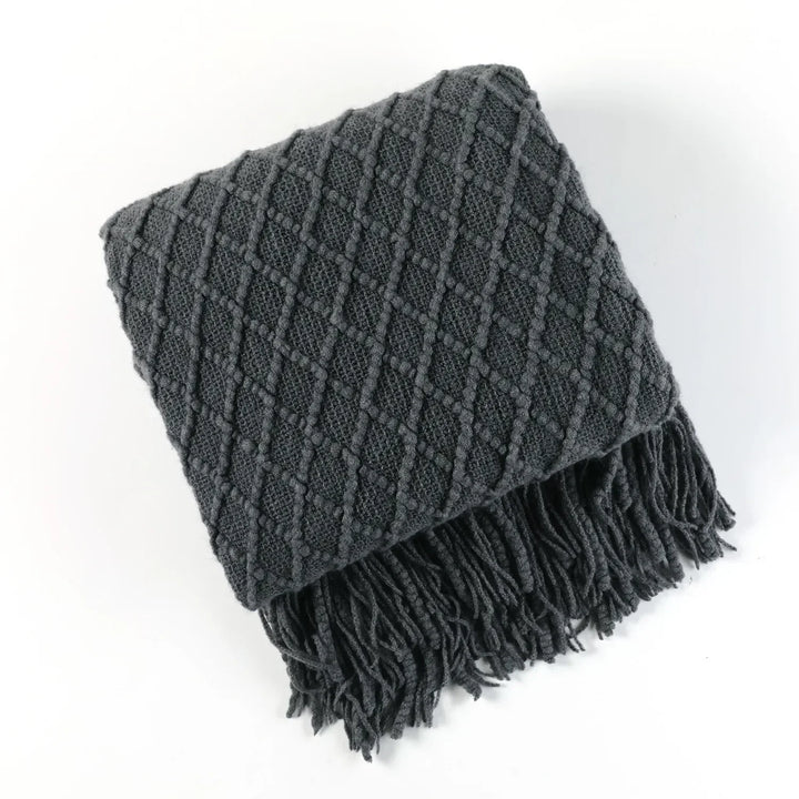 Nordic Style Thick Knitted Blanket