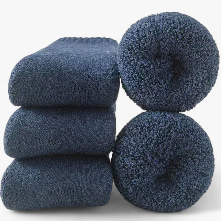 Plushley™ Thermal Wool &amp; Cashmere Socks, 3 Pairs – Fleece Loop Warmth