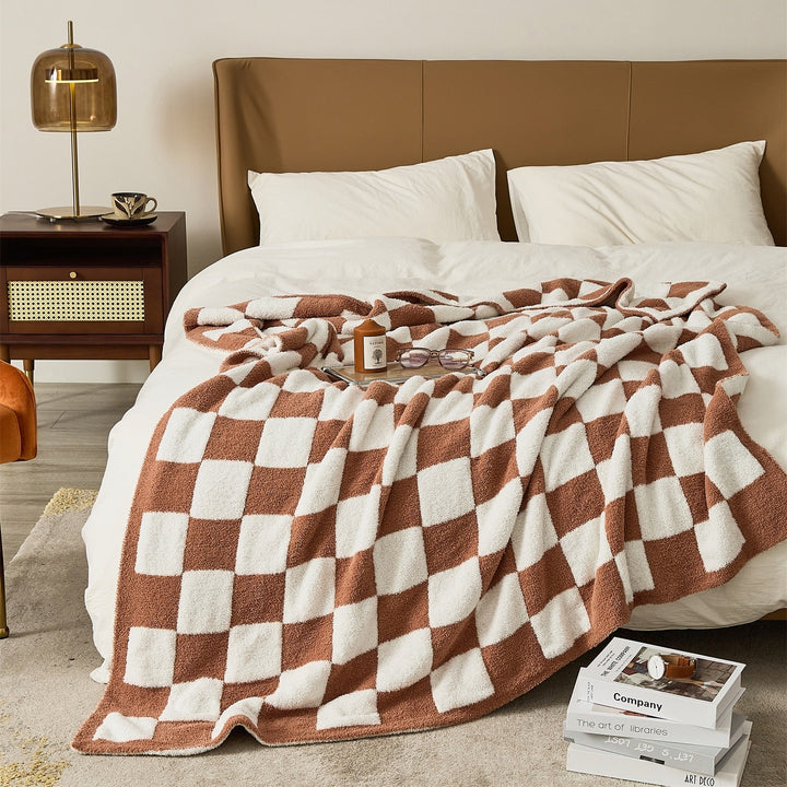 COLORFUL CHECKERBOARD THROW