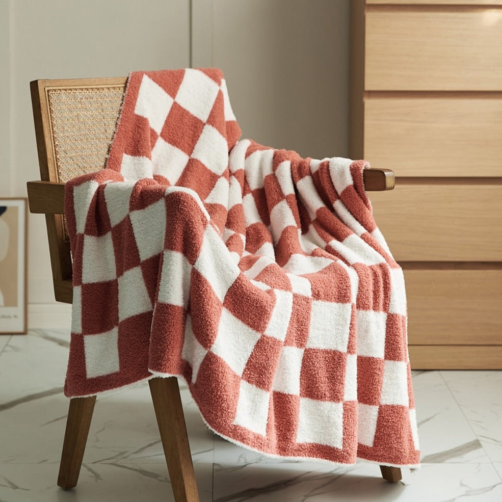 COLORFUL CHECKERBOARD THROW