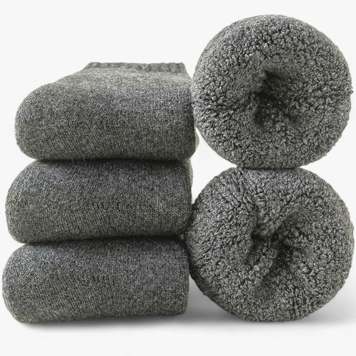 Plushley™ Thermal Wool &amp; Cashmere Socks, 3 Pairs – Fleece Loop Warmth