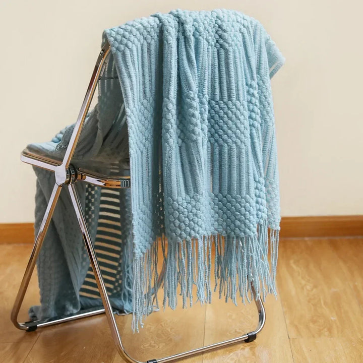 Nordic Style Thick Knitted Blanket
