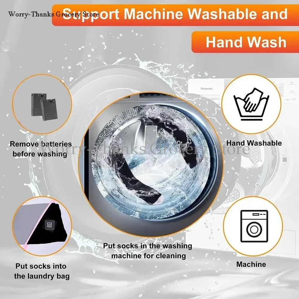 Plushley™ Battery Heated Socks with Toe and Sole Warmth up to 55°C