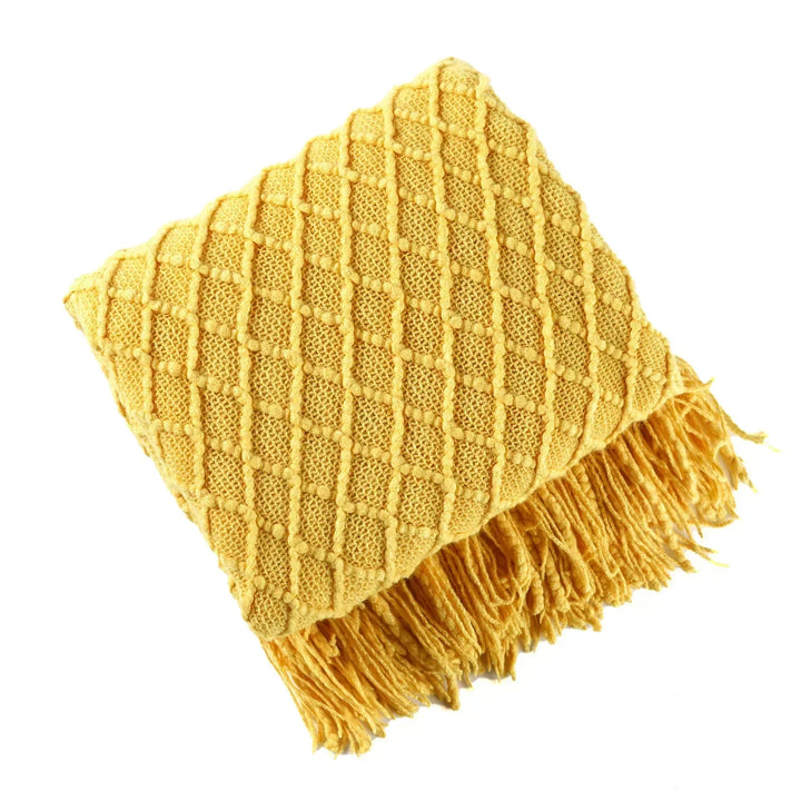 Nordic Style Thick Knitted Blanket