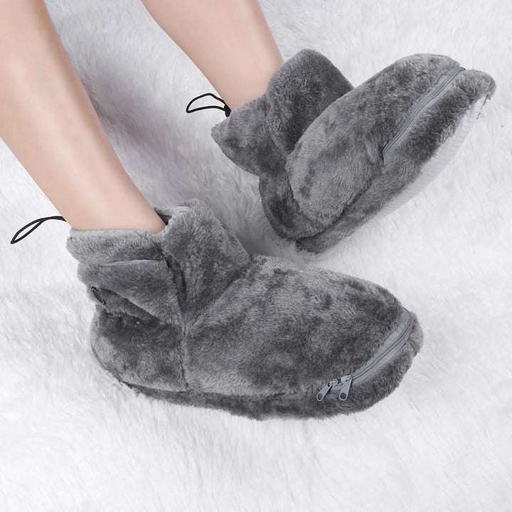 Plushley™ USB Heated Plush Slippers for Warm, Cozy Feet at Home
