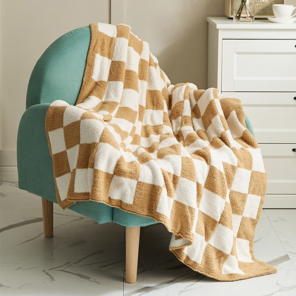 COLORFUL CHECKERBOARD THROW