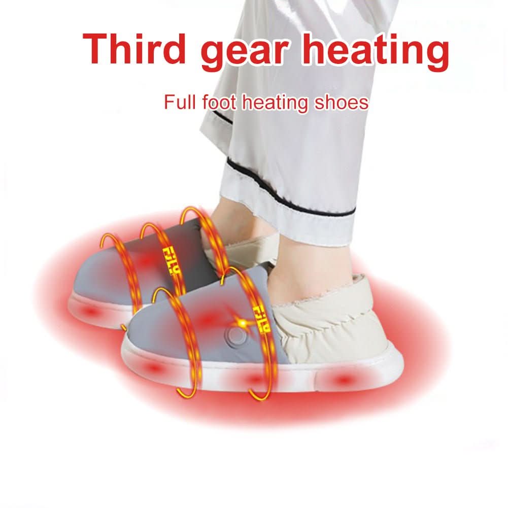 Plushley™ Electric Heated Slippers with 3 Warmth Settings