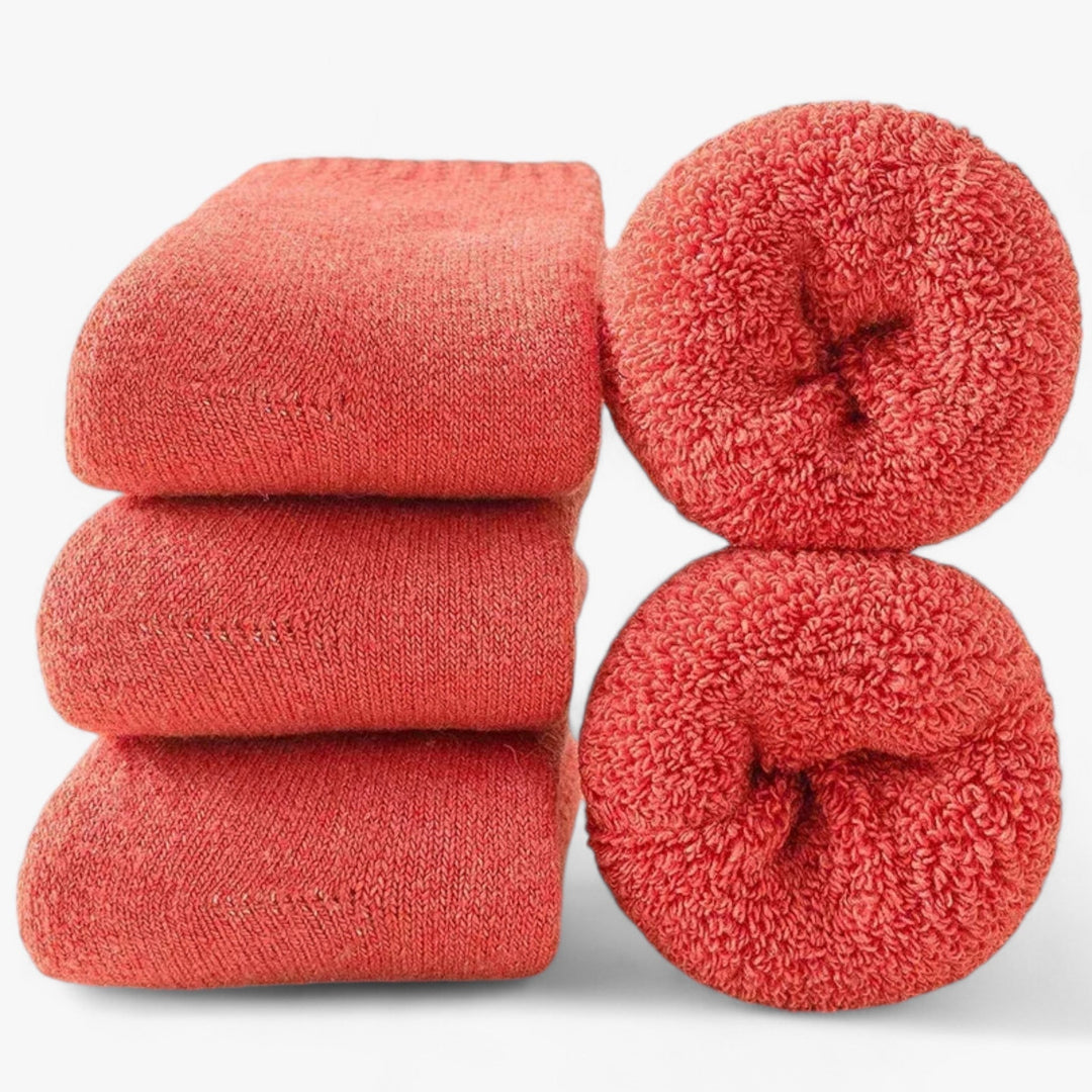 Plushley™ Thermal Wool &amp; Cashmere Socks, 3 Pairs – Fleece Loop Warmth