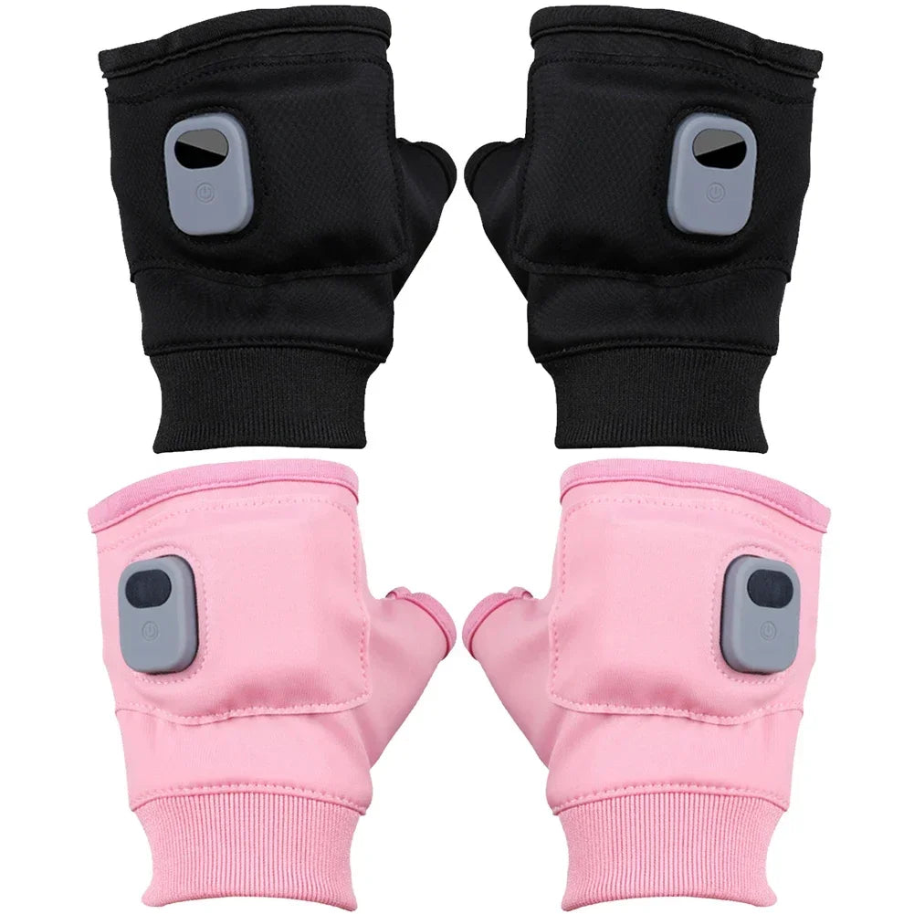 Plushley™ Rechargeable Heated Fingerless Gloves