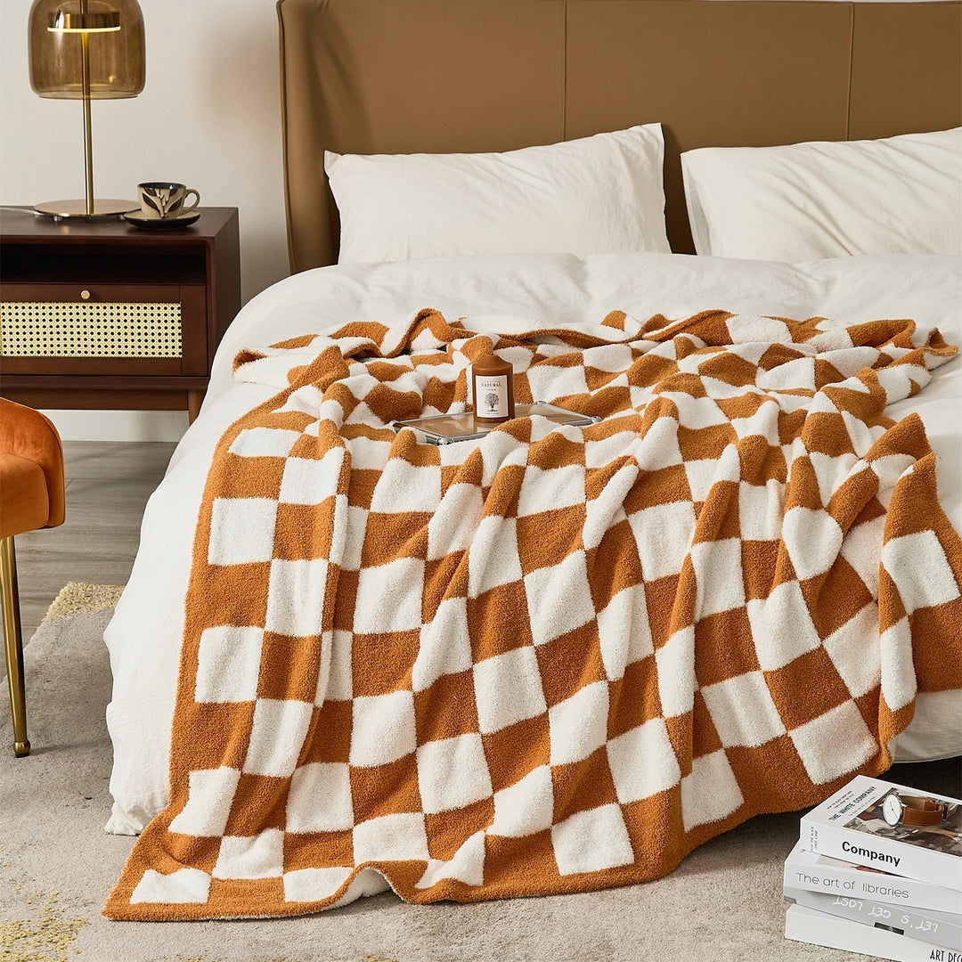 COLORFUL CHECKERBOARD THROW